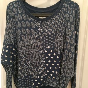 Printed top from Lou and Grey (teal/cream)